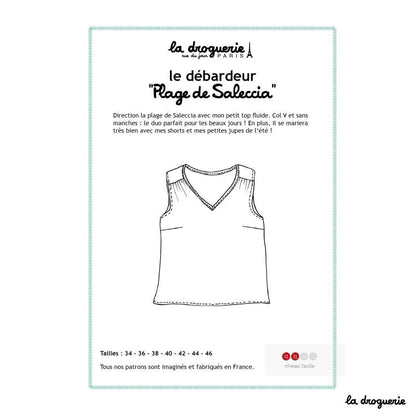 Patron couture du débardeur femme "Plage de Saleccia"
