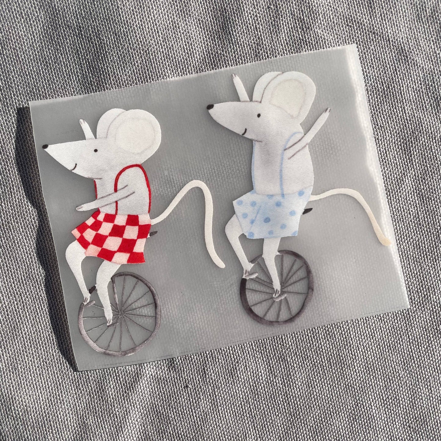 Hannahs Firlefanz - Image à repasser de souris sur monocycle