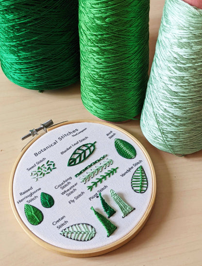 Kit d'apprentissage de broderie des points végétaux