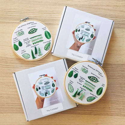 Kit d'apprentissage de broderie des points végétaux