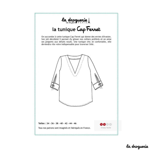 LA DROGUERIE - Patron couture de la tunique femme "Cap Ferret"