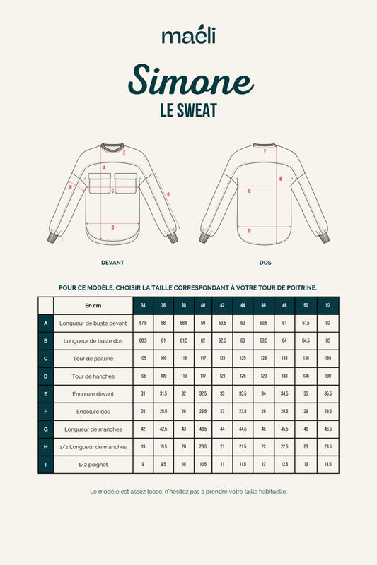 Patron Maëli Paris — Simone (sweat)