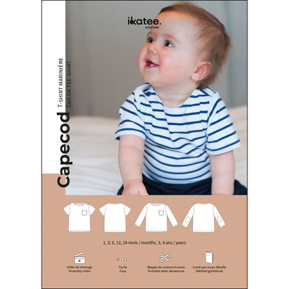 CAPECOD Patron t-shirt marinière bébé — IKATEE