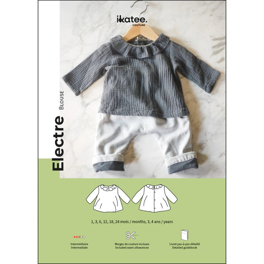 ELECTRE Blouse à col volanté Naissance 1M-4A