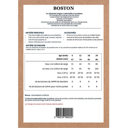 BOSTON Salopette Bébé mixte 6-24mois