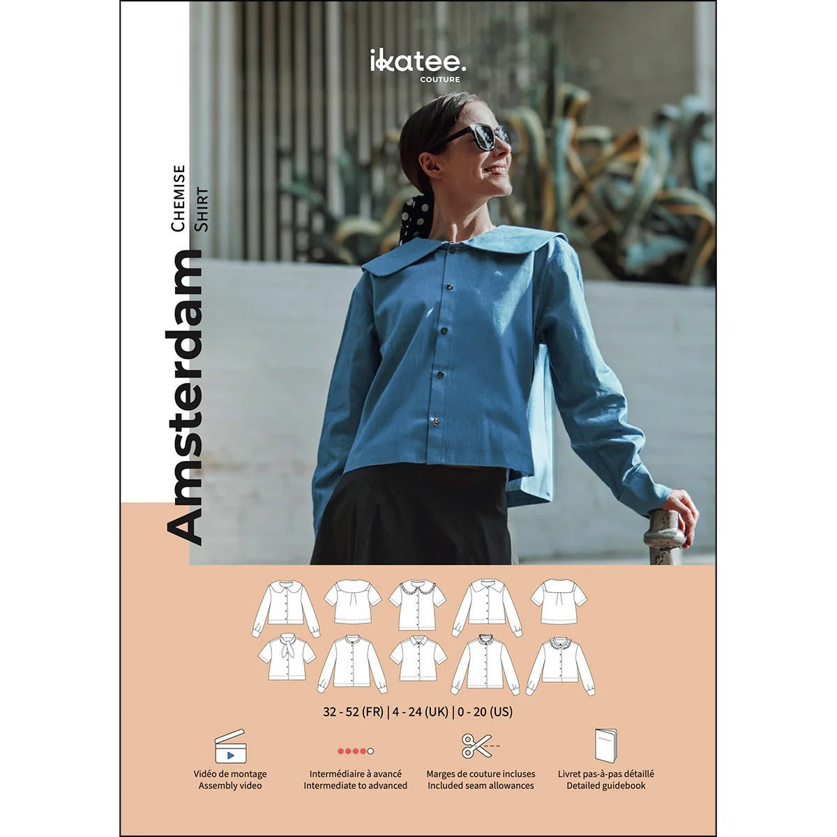 AMSTERDAM Patron chemise femme — IKATEE