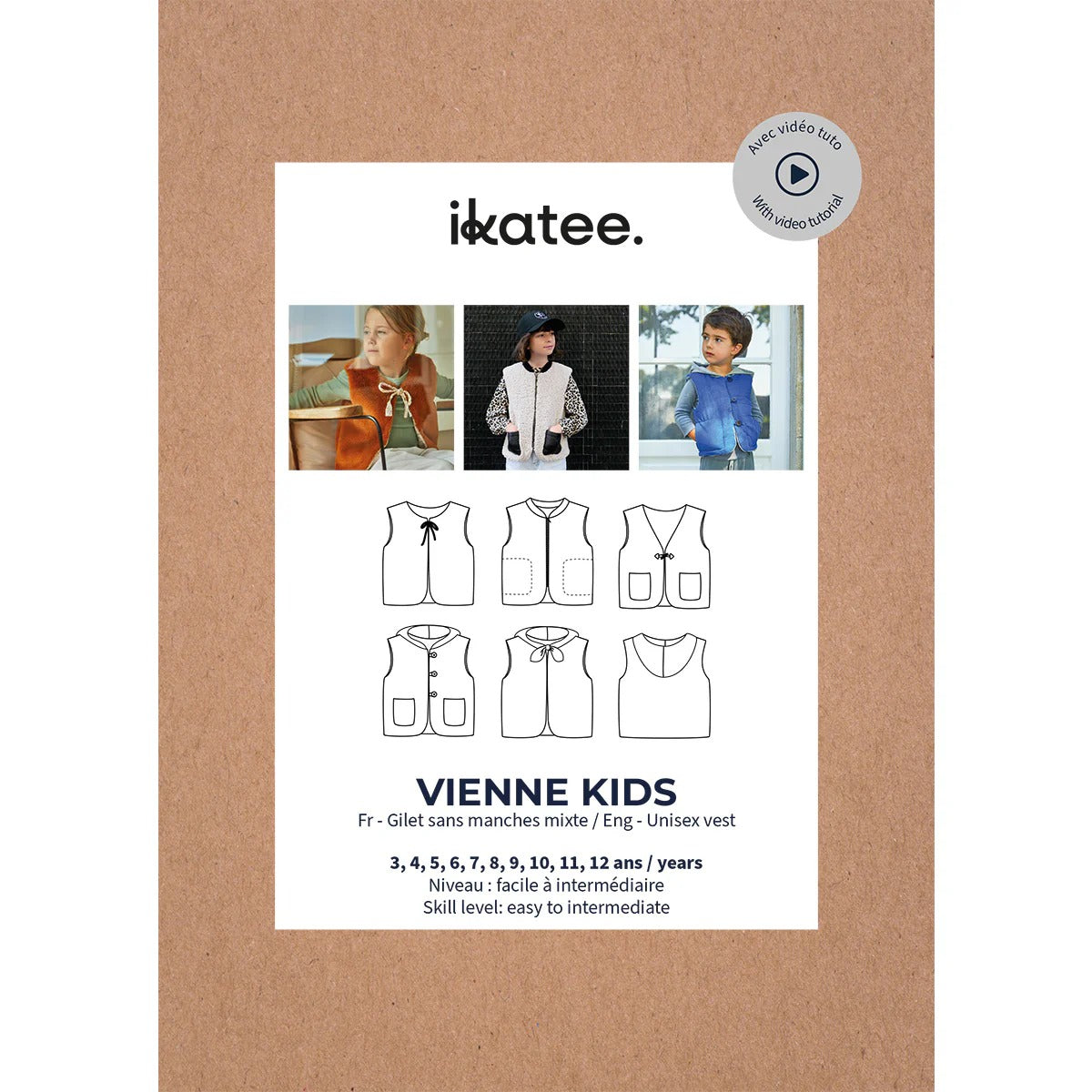 VIENNE KIDS Gilet sans manche 3-12 ans