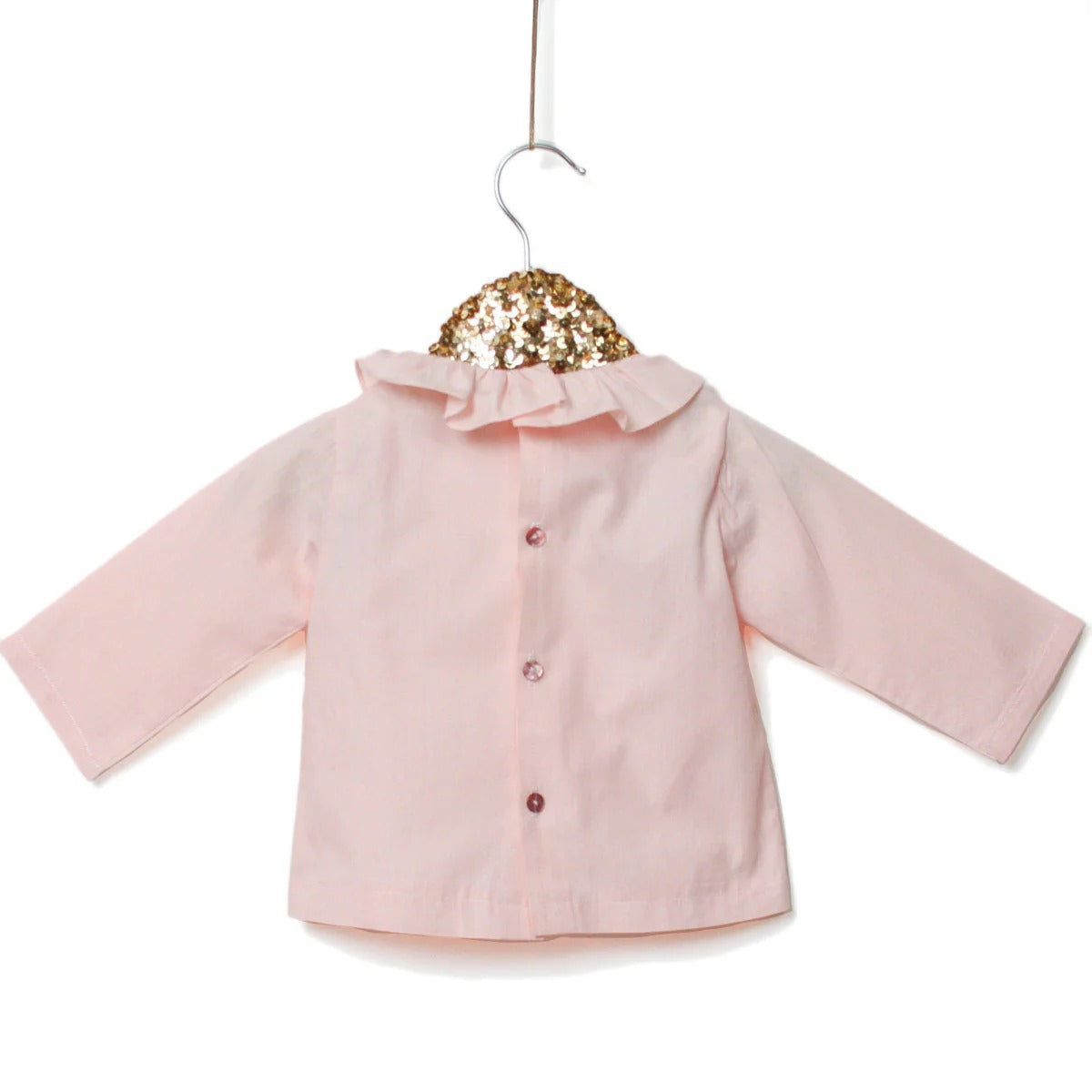 ELECTRE Blouse à col volanté Naissance 1M-4A