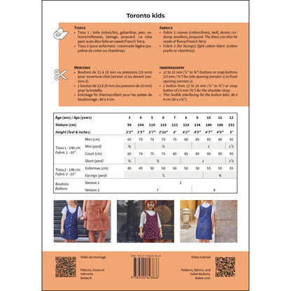 TORONTO Kids robe 3-12 ans