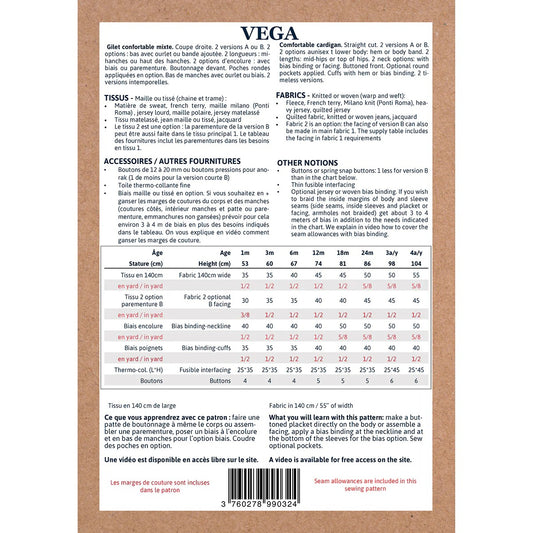 VEGA Gilet maille Naissance 1M-4A
