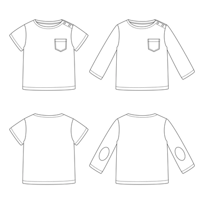 CAPECOD Patron t-shirt marinière bébé — IKATEE
