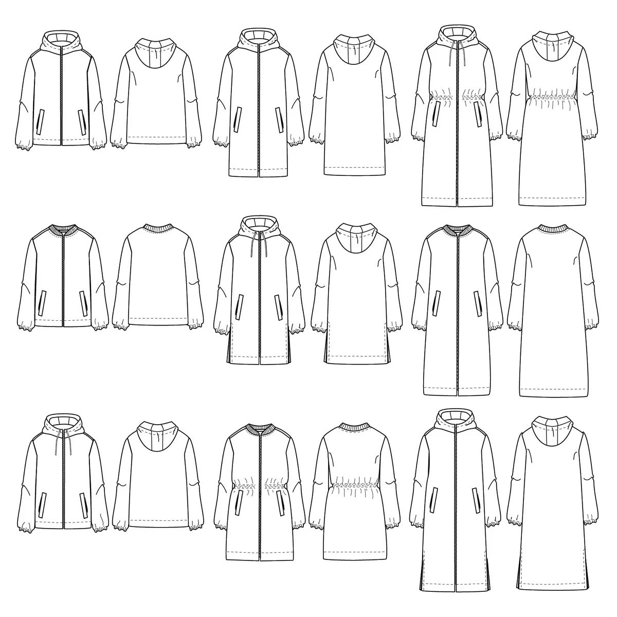 QUIMPER Patron parka femme — IKATEE