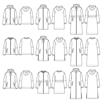 QUIMPER Patron parka femme — IKATEE