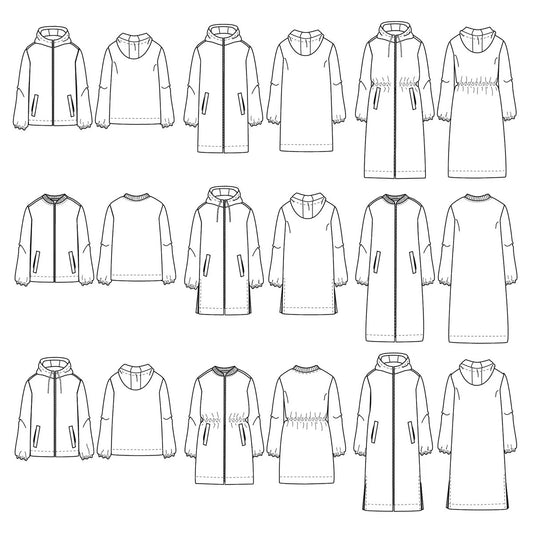QUIMPER Patron parka femme — IKATEE