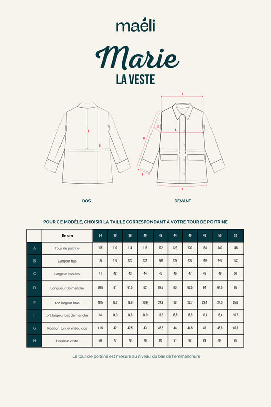 Patron Maëli Paris — Marie (veste)