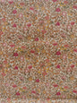 Batiste de coton imprimée fleurie rose corail