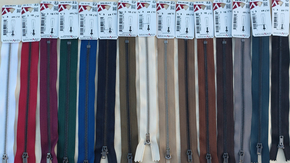 Fermeture à glissière métal pour pantalon n°3 non séparable