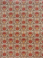 Batiste de coton imprimée Art Nouveau rouge doré